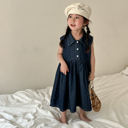 Siblings Summer Denim Suit Sets// Summer Denim Dress