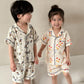 Siblings Comfortable Cotton Summer Short-Sleeved Pajamas