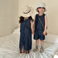 Siblings Denim Vest Shorts Sets// Denim Vest Skirt Sets