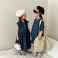 Siblings Summer Denim Suit Sets// Summer Denim Dress