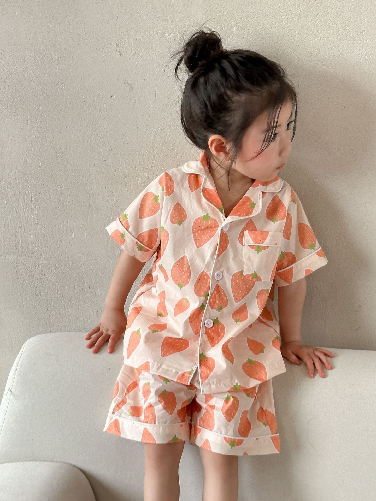 Siblings Cotton Comfortable Short-Sleeve Pajamas